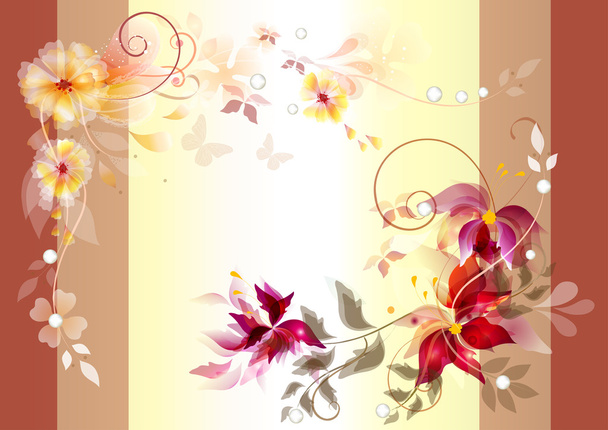 Floral vector composition with space for text - Διάνυσμα, εικόνα