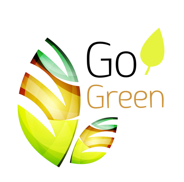 Go πράσινο. Φύλλα φύση έννοια - Διάνυσμα, εικόνα