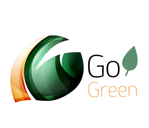 Go green. Leaf nature concept - Vector, Image