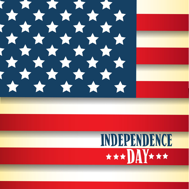 Happy Independence Day United States American Holiday Banner - Διάνυσμα, εικόνα