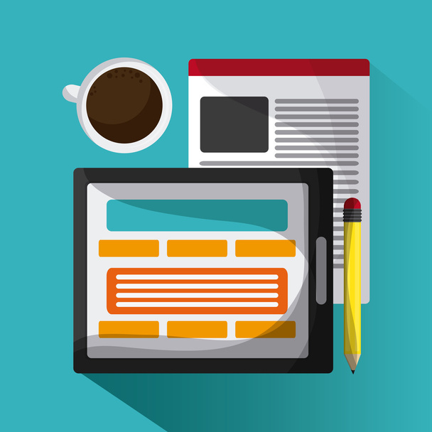 Blogging design. Media icon. Colorful illustration , vector - Vector, Image