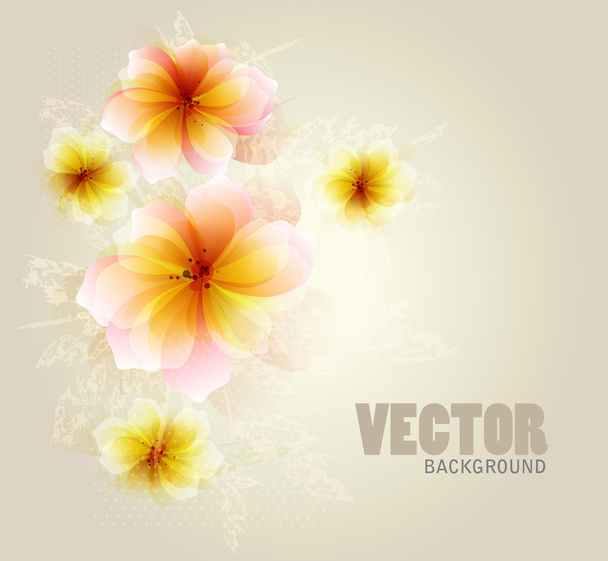 カラフルな花の抽象的な背景 - ベクター画像
