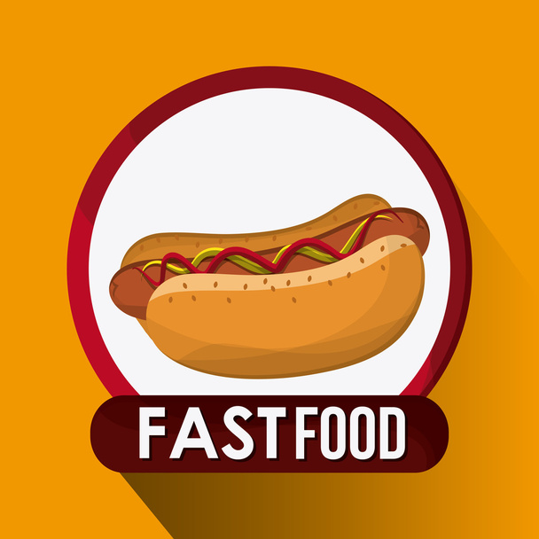 Fast Food design. Ícone de menu. Ilustração colorida, gráfico vetorial
 - Vetor, Imagem