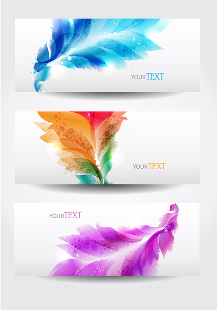 Floral vector background brochure template with floral elements - Vector, afbeelding