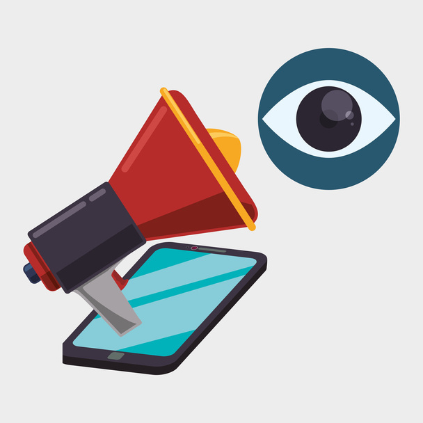 Digital Marketing design. Ecommerce icon. Isolated illustration - Vector, Image