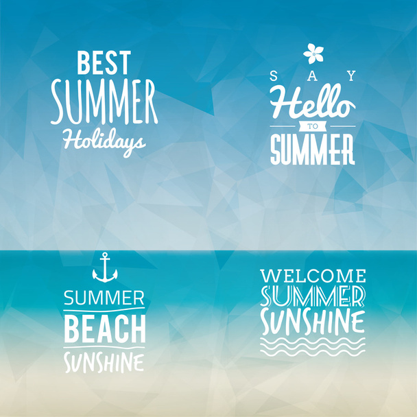 Summer Vacation labels - Вектор,изображение
