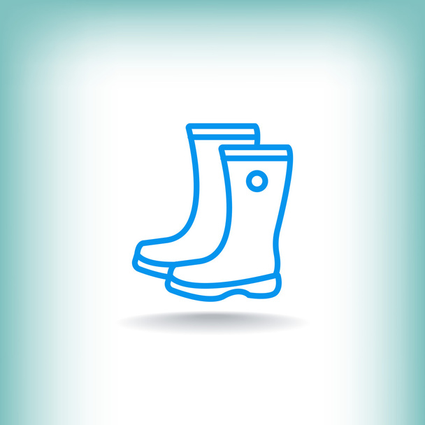 rubber boots of icon - Vektor, Bild