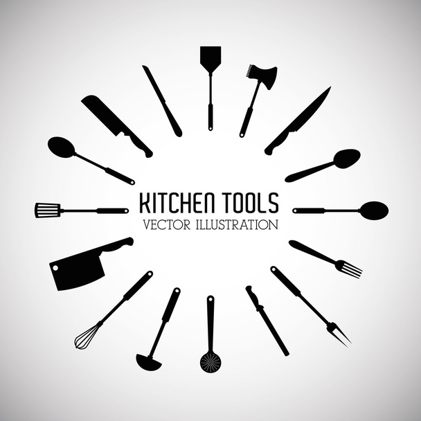 Mutfak aletleri, düzenlenebilir vektör çizimi - Vektör, Görsel