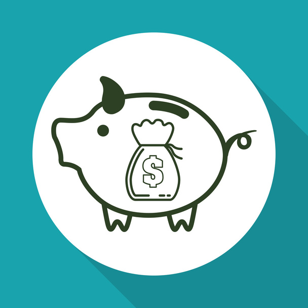 Money design. Financial item icon. Isolated illustration - Vector, Image