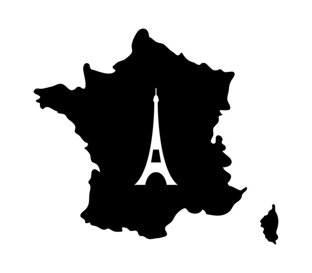 εικονογραφημένος Χάρτης της Γαλλίας - Φωτογραφία, εικόνα