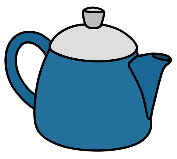 Blue ceramic pot - Vector, afbeelding