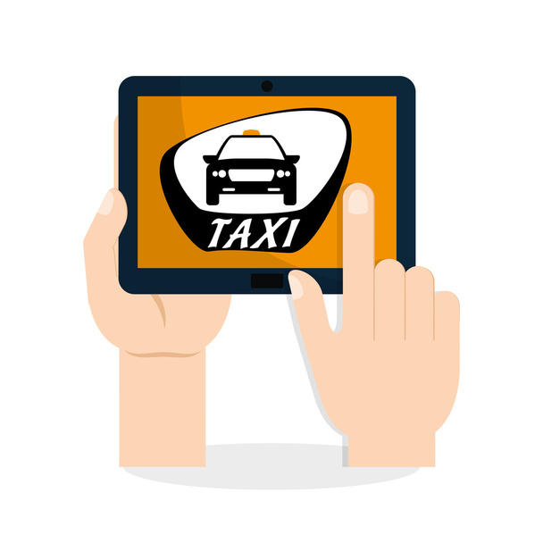 Diseño de taxi. Icono de transporte. Ilustración aislada
 - Vector, Imagen