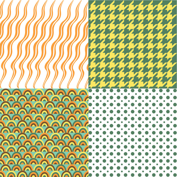 conjunto de 4 patrón de fondo, patrón de tela sin costura geométrica
 - Vector, imagen