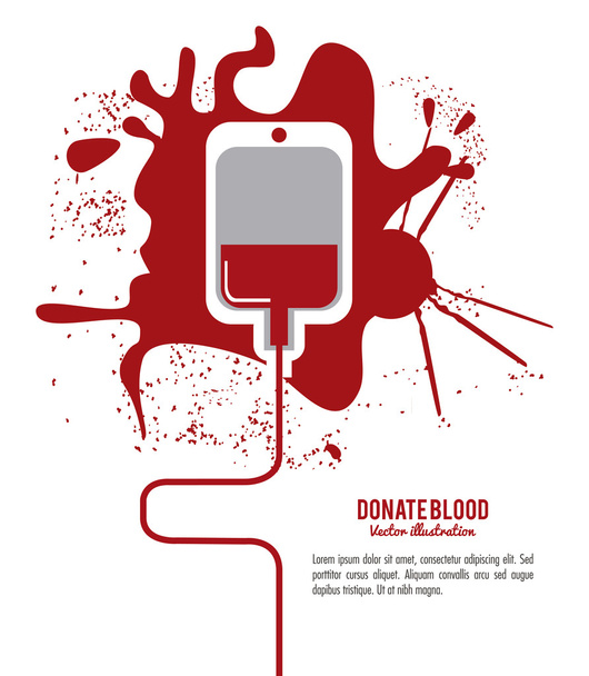 Vért design. Egészségügyi ikonra. Színes illusztráció - Vektor, kép