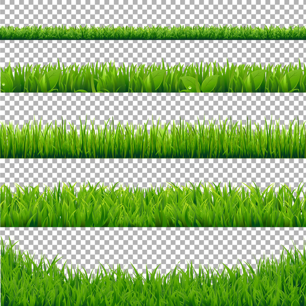 Vihreä ruoho rajat kokoelma
 - Vektori, kuva