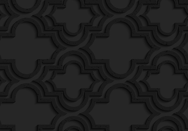 Černá texturovaná plastická Marrakecha s odsazen - Vektor, obrázek