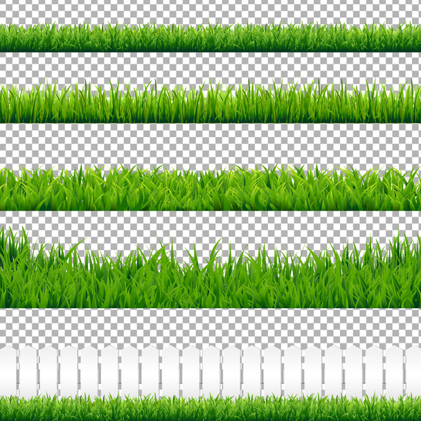 Confini erba verde realistici
 - Vettoriali, immagini