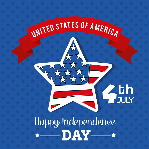 Bağımsızlık günü. ABD simgesi. Kutlama kavramı, vektör - Vektör, Görsel