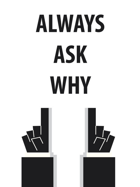 ALWAYS ASK WHY typography vector illustration - Vector, Image