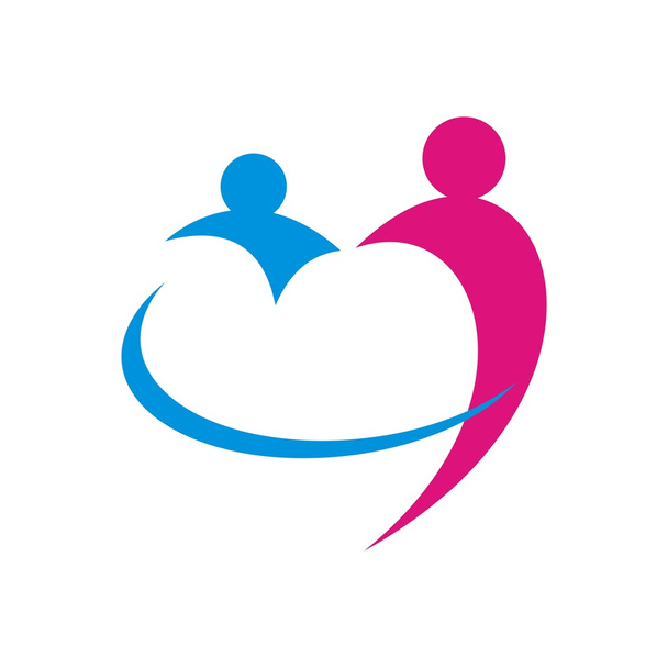 Логотип любит людей сердце бизнес творческий вектор
 - Вектор,изображение