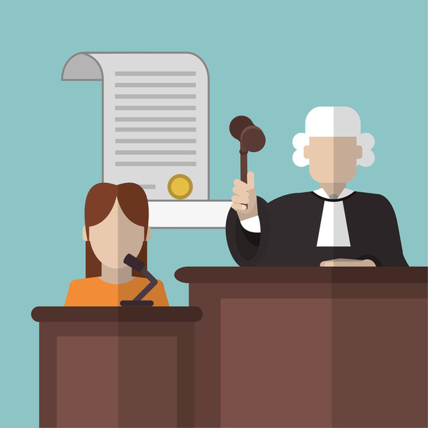 Law design. Justice icon. Grey background, vector illustration - Vector, Image
