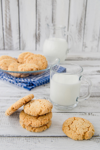 milk and cookies - Fotoğraf, Görsel