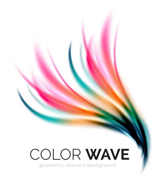 Abstrato elemento de design de onda de cor - Vetor, Imagem