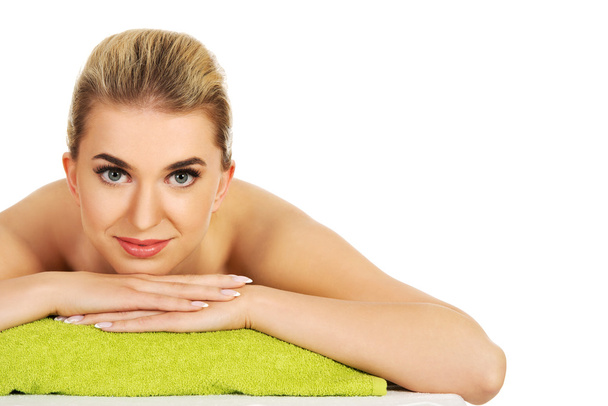 Smile young woman relaxing in spa - Photo, image