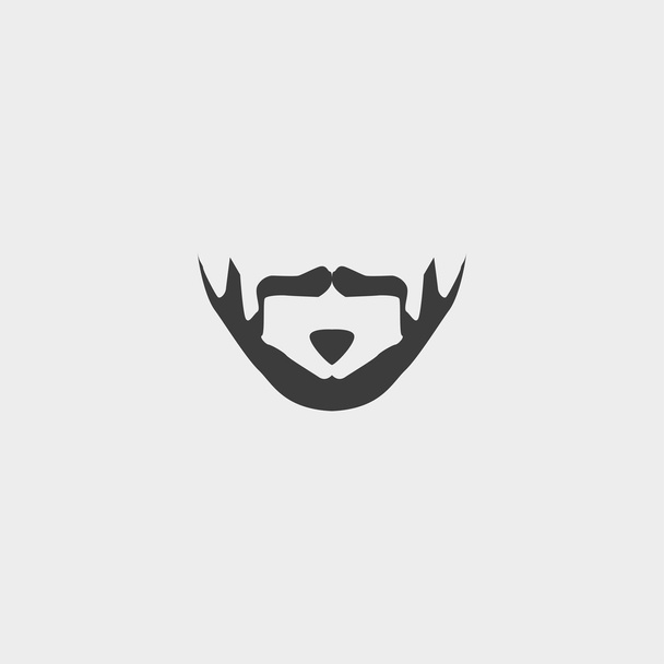 Борода і вуса значок в плоскому дизайні в чорному кольорі. Векторні ілюстрації eps10
 - Вектор, зображення