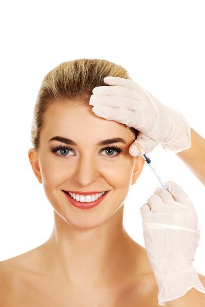 Cosmetic botox facial injection - Foto, afbeelding