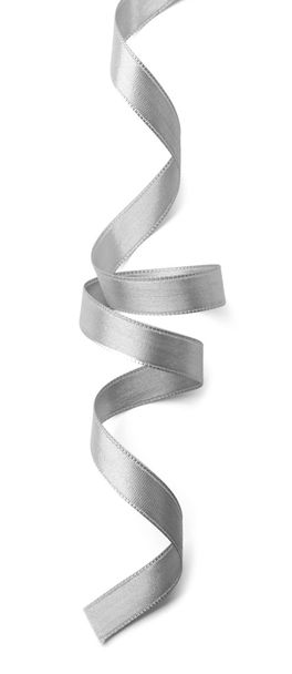 Grey ribbon on a white  - Foto, immagini