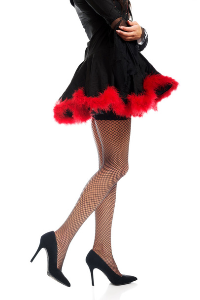 Woman legs wearing devil clothes - Фото, зображення