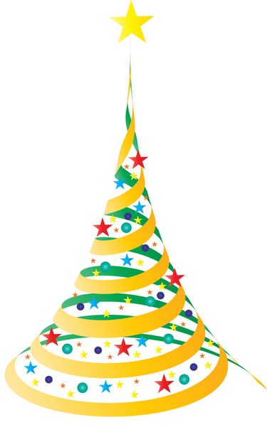 árbol de Navidad con decoraciones - Foto, Imagen