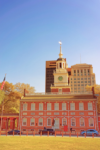 Independence Hall in Chestnut Street of Philadelphia PA - Photo, Image