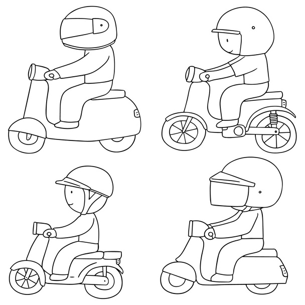 jeu vectoriel de moto d'équitation
 - Vecteur, image