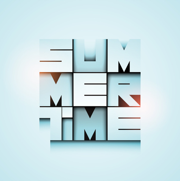 Summer Time poster design. Vector illustration. Eps 10. - Vektör, Görsel