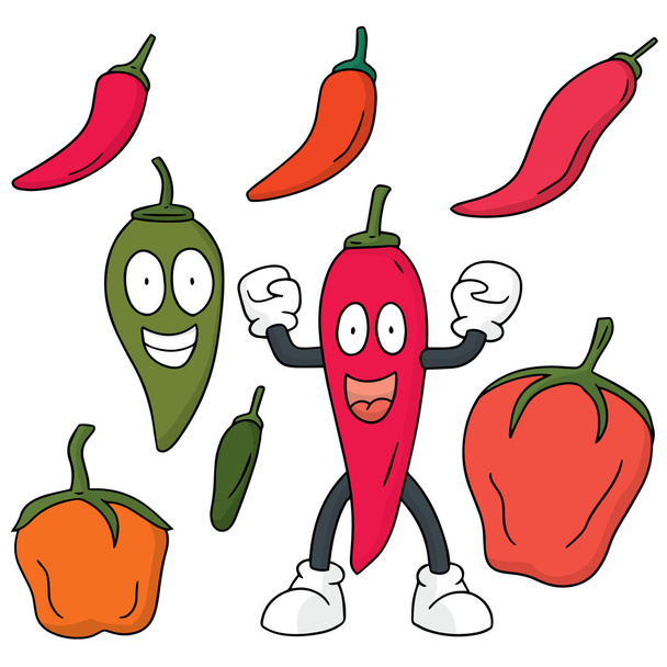 vector set of chilli - Vector, Image