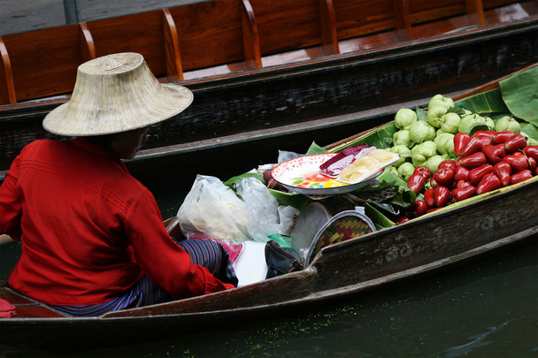 Drijvende markt in Thailand - Foto, afbeelding