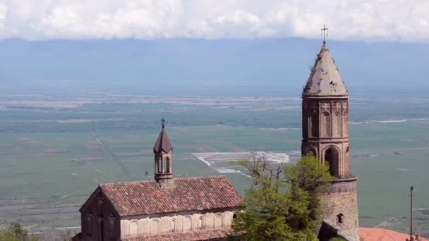 Pohled ze střechy kostel svatého Jiří, Sighnaghi - Záběry, video