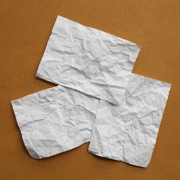 Blank White paper on Brown paper - Φωτογραφία, εικόνα