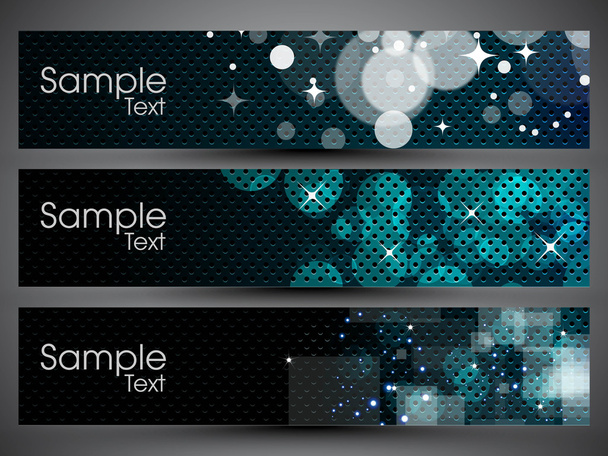 Website header or banner set with colorful background - Vettoriali, immagini