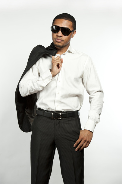 Serious Fashionable Black Man - Valokuva, kuva