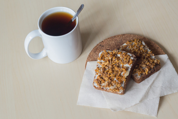紅茶キノコのトースト - 写真・画像