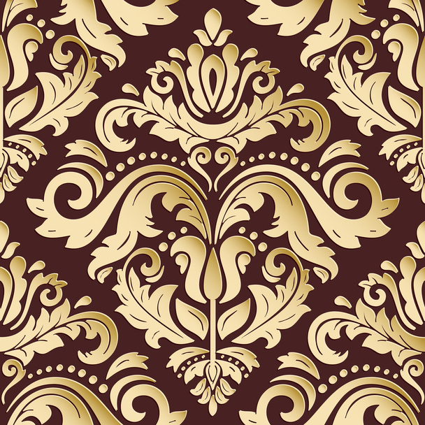 Seamless Vector Oriental Pattern With 3D Elements - Vettoriali, immagini
