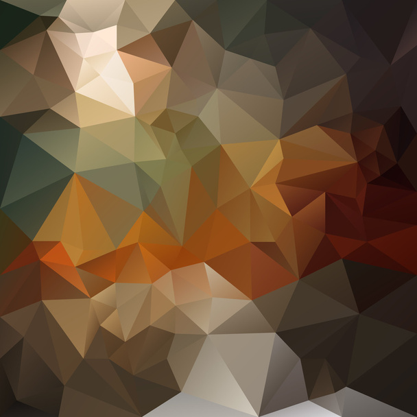 vector abstract irregular polygon background with a triangular pattern in natural dark opal brown, orange and gray colors - Vector, Image