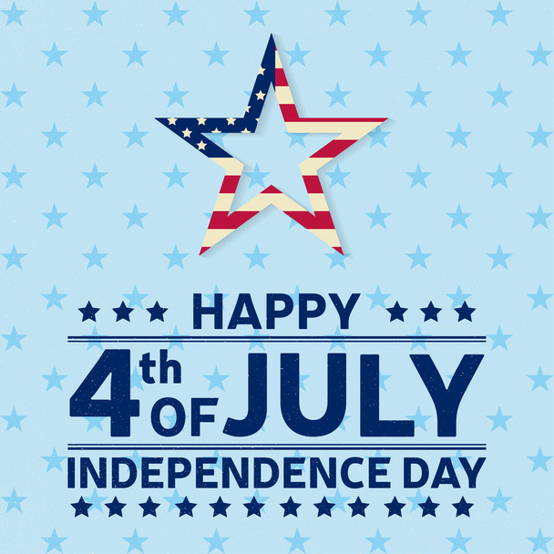 Independence day greeting card, flyer. Independence day poster. Patriotic banner for website template. Vector illustration. - Vector, imagen