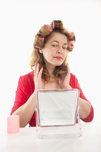 nő csavarók a haj formázásához - Fotó, kép