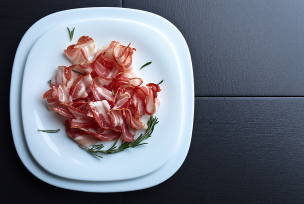 bacon with rosemary - Photo, Image