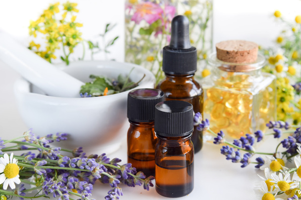 alternative therapy with essential oils - Photo, Image