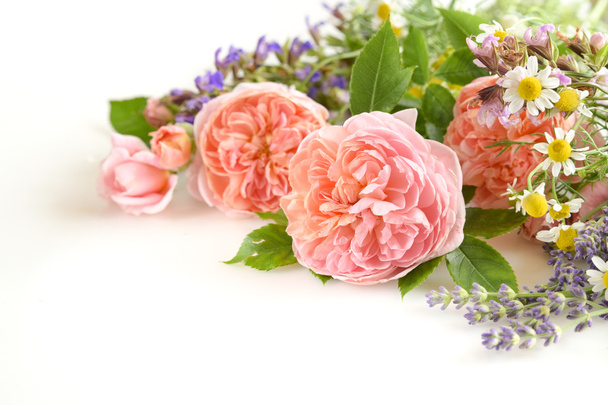 bouquet of roses and herbs - Photo, Image